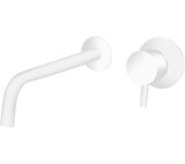 Grifo lavabo empotrado maier look blanco mate