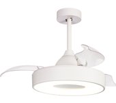 Ventilador de techo con luz silencioso dc mantra coin blanco 43 cm