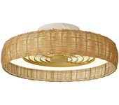 Ventilador de techo con luz sin aspas silencioso dc mantra kilimanjaro marrón 65 cm