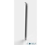 Poste para anclaje lateral para valla de acero blanco de 7.3 x 4 x 95.5 cm