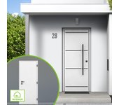 Puerta entrada metálica plus comfort aluminio blanca izquierda 90x210cm