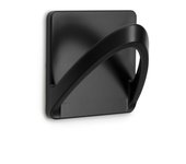 1 percha/colgador adhesivo de baño water resistant negro pintado