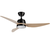 Ventilador de techo con luz exterior dc inspire palmela negro/beige 122 cm