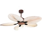 Ventilador de techo sin luz motor dc palma klassfan marrón 132 cm