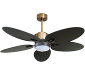 Ventilador de techo con luz motor dc ineo d132 01 15 11 purline negro 132 cm