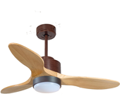 Ventilador de techo con luz motor dc lima klassfan negro 106 cm