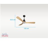 Ventilador de techo con luz motor dc zafiro d132 06 31 18 klassfan blanco 132 cm
