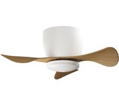 Ventilador de techo con luz silencioso dc arte confort eli blanco 55.9 cm