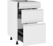 Mueble bajo de cocina delinia id tokyo blanco mate 76,8x45 cm 3 caj