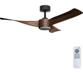 Ventilador de techo con luz silencioso dc arte confort virgi negro 122 cm