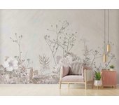 Mural no tejido naturaleza tulip blanco de 510 x 300 cm zambaiti