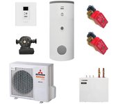Aerotermia calefacción/acs bibloc mitsubishi h.i. hydrolution f2 8 kw 300l r410