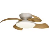 Ventilador de techo con luz silencioso dc mantra aloha blanco 52 cm