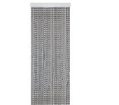 Cortina de puerta con motivo bicolor pvc enna negro, transparente de 90x120 cm