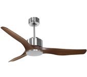 Ventilador de techo sin luz motor dc baza klassfan plata 127 cm