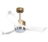 Ventilador de techo con luz motor dc alaska d106 02 15 17 klassfan plata 106 cm