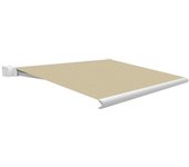 Toldo brazo extensible terraza neo motor cofre blanco tela beige 4x2.5m