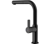 Grifo de cocina extraíble teka oval 938 en negro