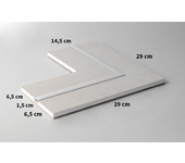 Placa de cartón-yeso laminado + perfil led ángulo 29 x 29 cm x 13 mm