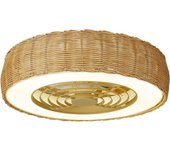 Ventilador de techo con luz motor dc de exterior kilimanjaro marrón 58cm