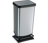 Cubo de basura con pedal delinia 40l carbone