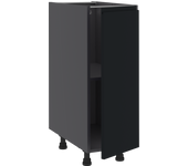 Mueble bajo de cocina delinia id tokyo negro mate 76,8x30 cm 1pta