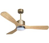 Ventilador de techo con luz motor dc zafiro d132 06 15 11 purline dorado 132 cm