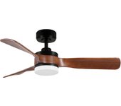 Ventilador de techo con luz silencioso dc inspire chris marrón/negro 112 cm