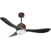 Ventilador de techo con luz motor dc cora d132 01 16 12 purline marrón 132 cm