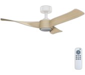 Ventilador de techo con luz silencioso dc arte confort virgi blanco 122 cm