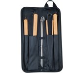 Kit de accesorios de acero campingaz para barbacoa de 6 piezas con estuche