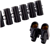 Regleta 12 polos 25mm negra lexman