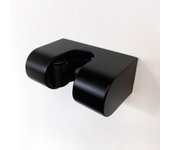 Colgador adhesivo de escobas negro