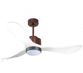 Ventilador de techo con luz motor dc cora klassfan negro 132 cm