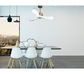 Ventilador de techo con luz motor dc alaska d106 02 25 18 purline blanco 106 cm