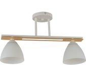 Plafón ava 2l 2xe27 40 w blanco/marrón