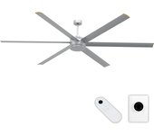 Ventilador de techo sin luz silencioso dc arte confort ferrol gris 254 cm