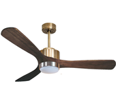 Ventilador de techo con luz motor dc zafiro klassfan plata 132 cm