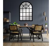 Espejo decorativo catania 95x75 cm negro