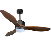 Ventilador de techo con luz motor dc lima d132 04 11 11 klassfan negro 132 cm