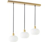 Lámpara de techo zulema regleta 3 luces e14 cristal blanco