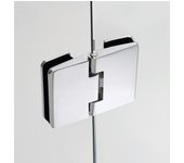 Mampara de ducha frontal abatible transparente glas c perfil cromo (67-70)x195 cm