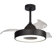 Ventilador de techo con luz silencioso dc mantra coin negro 43 cm