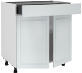 Mueble bajo de cocina delinia id oxford azul 76,8x80 cm 1 caj 2 pta
