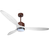 Ventilador de techo con luz motor dc lima klassfan negro 166 cm