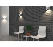 Aplique exterior grock 6w 4000k efecto mármol blanco