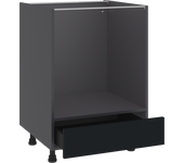 Mueble bajo horno de cocina delinia id tokyo negro mate 76,8x60 cm