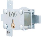 Cerrojo de seguridad fac para trastero con llave, 80 mm ancho en gris plata