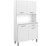 Alacena cocina alto essentiel blanco 4 puertas + cajón 184.6 x 101,2 x 40 cm