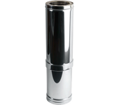 Tubo extensible para estufa de leña aislado dp 304/304 550/900 ø150 inox